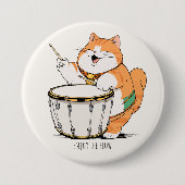 Die Katze spielt das Trost Button (Vorderseite)