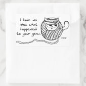 Die Katze stiehlt dein Garn - Funny Cat Stickers (Tasche)