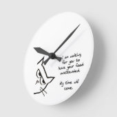 Die Katze stiehlt Ihre Nahrung - lustige Runde Wanduhr (Winkel)