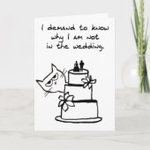 Die Katze stürzt die Hochzeit ab - Funny Wedding C Karte (Vorderseite)