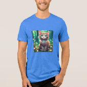 Die Katze Tri-Blend Shirt (Vorderseite)