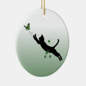 Die Katze u. der Schmetterling Keramikornament (Rechts)