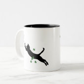 Die Katze u. der Schmetterling Zweifarbige Tasse (Vorderseite Links)