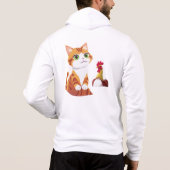 Die Katze und das Huhn Hoodie (Rückseite)