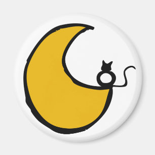Die Katze und der Mond Magnet