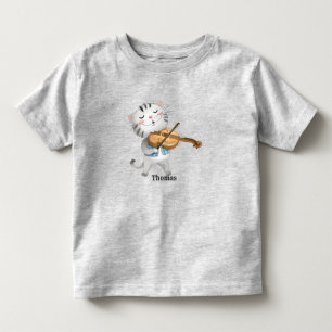 Die Katze und die Fiddle Personalisiert Kleinkind T-shirt