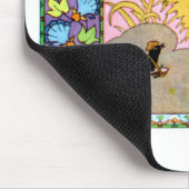 Die Katze und die Krähen-Grafik Mousepad (Ecke)