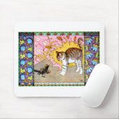 Die Katze und die Krähen-Grafik Mousepad (Mit Mouse)