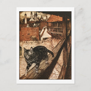 Die Katze und die Maus in Gesellschaft Postkarte