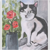 Die Katze und die Pupien Aufkleber (Vorderseite)