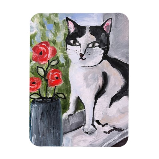 Die Katze und die Pupien Magnet (Vertikal)