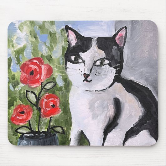 Die Katze und die Pupien Mousepad (Vorne)