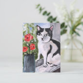 Die Katze und die Pupien Postkarte (Stehend Vorderseite)