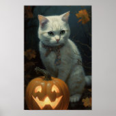 Die Katze und ihr Kürbis Poster (Vorne)