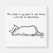 Die Katze verlangt frisches Essen - Funny Cat Magn Magnet (Vorne)