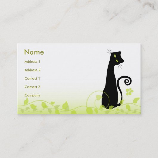 Die Katze Visitenkarte (Vorderseite)
