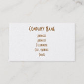 Die KATZE Visitenkarte (Rückseite)