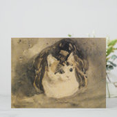 Die Katze (von Gwen John) Karte (Stehend Vorderseite)