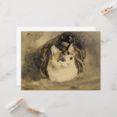 Die Katze (von Gwen John) Karte (Vorderseite/Rückseite Beispiel)