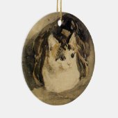 Die Katze (von Gwen John) Keramik Ornament (Rechts)