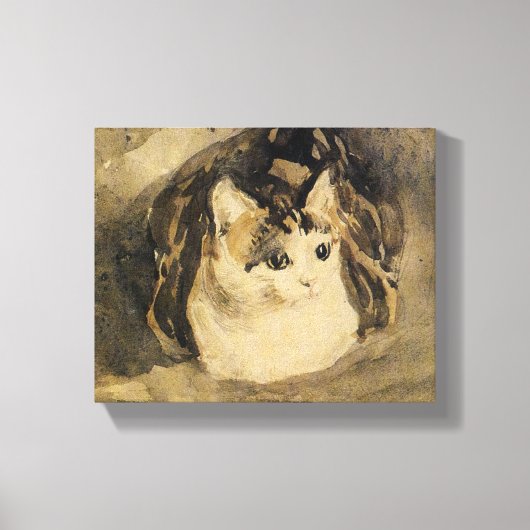 Die Katze (von Gwen John) Leinwanddruck (Vorderseite)