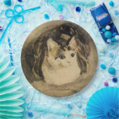 Die Katze (von Gwen John) Pappteller (Party)