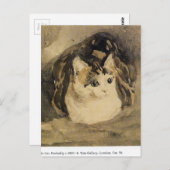 Die Katze von Gwen John Postkarte (Vorne/Hinten)