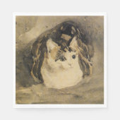 Die Katze (von Gwen John) Serviette (Vorderseite)