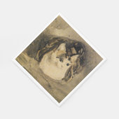 Die Katze (von Gwen John) Serviette (Ecke)