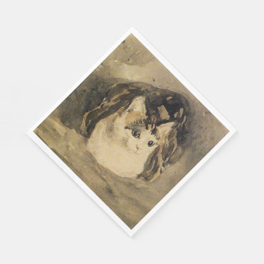 Die Katze (von Gwen John) Serviette (Ecke)