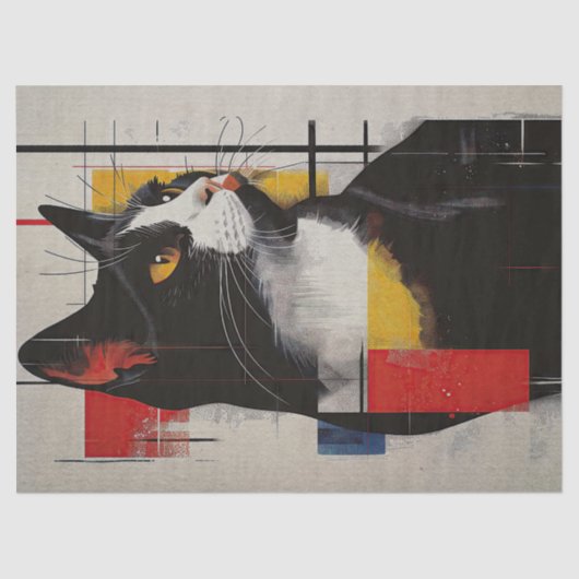 Die Katze vor der Tür entziehen Seidenpapier (Vorderseite)