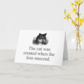 Die Katze wurde erschaffen, als der Löwe niesen wu Karte (Gelbe Blume)