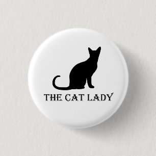 Die Katzen-Dame Pinback Badge Button