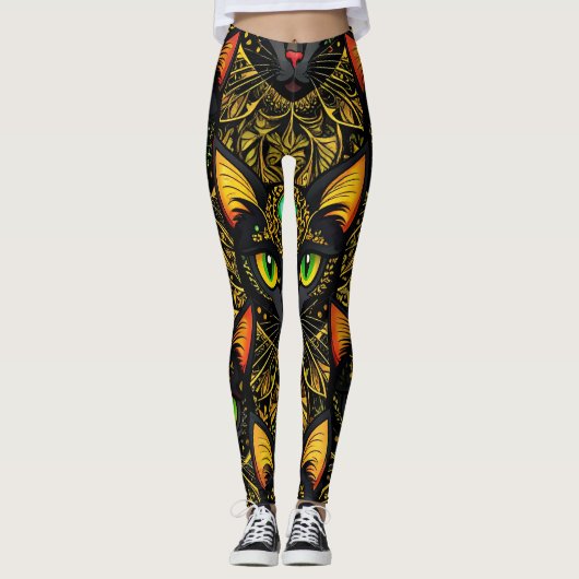 Die Katzen des samtenen Schleiers Leggings (Vorderseite)