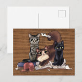 Die Katzen des Schriftstellers Postkarte (Vorne/Hinten)