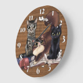 Die Katzen des Verfassers Große Wanduhr (Winkel)