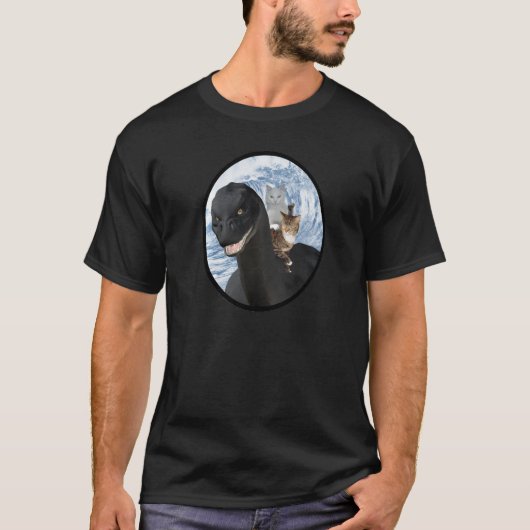 Die Katzen, die Nessie reiten T-Shirt (Vorderseite)