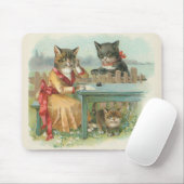 "Die Katzen-Familie" Vintages Mousepad (Mit Mouse)