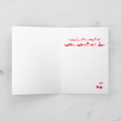 Die Katzen haben Kätzchen Valentin. Feiertagskarte (Innenseite)