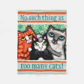 Die Katzen-Kunst-Fleece-Decke des Fleecedecke (Vorderseite)