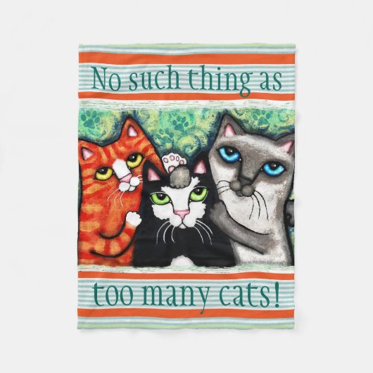 Die Katzen-Kunst-Fleece-Decke des Fleecedecke (Vorderseite)