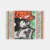 Die Katzen-Kunst-Fleece-Decke des Fleecedecke (Vorderseite (Horizontal))