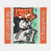 Die Katzen-Kunst-Fleece-Decke des Fleecedecke (Vorderseite (Horizontal))