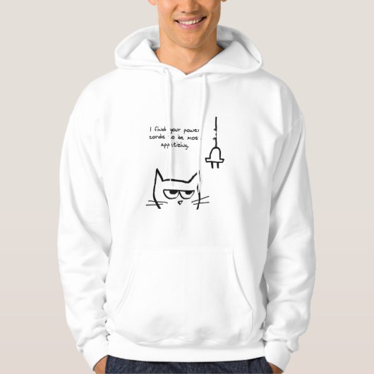 Die Katzen-Liebe-Power-Schnüre - lustiger Hoodie (Vorderseite)