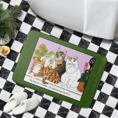 Die Katzen sind verantwortlich Badematte