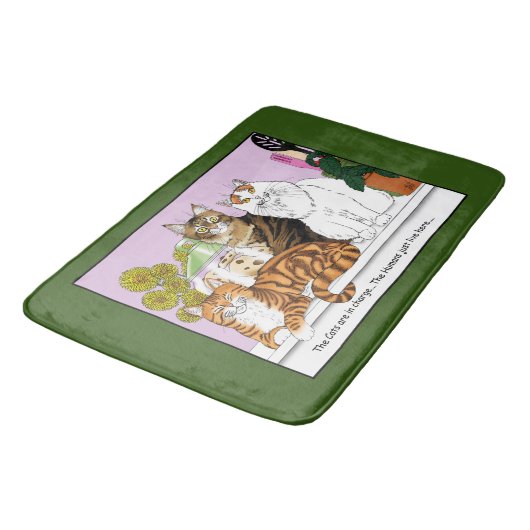 Die Katzen sind verantwortlich Badematte (Schrägansicht)