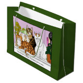 Die Katzen sind verantwortlich Große Geschenktüte (Vorderseite Schrägansicht)