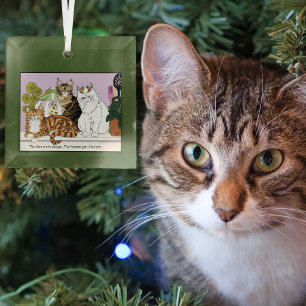 Die Katzen sind verantwortlich Ornament Aus Glas