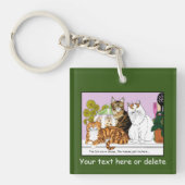 Die Katzen sind verantwortlich Schlüsselanhänger (Vorderseite)