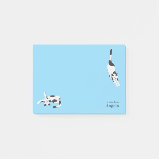 Die Katzen von cadstudios Blue Post-it Klebezettel (Vorderseite)